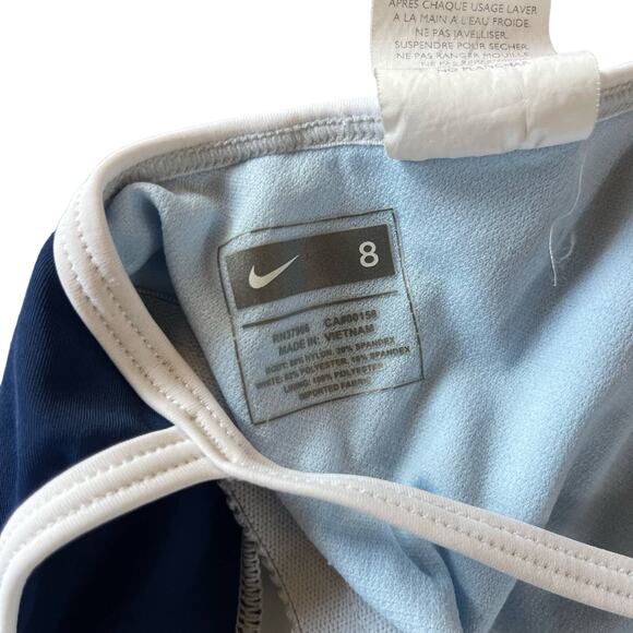 Nike Blue One Piece Swim Suit Size 8 - Picture 4 of 5